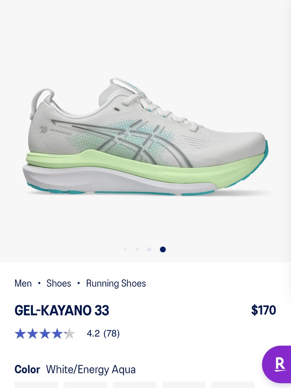 ASICS Gel-Kayano 33 - white/energy aqua Brand new - Picture 5 of 13